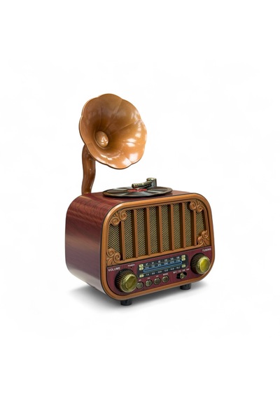 Rt-738a Gramafon Nostalji Radyo,bluetooth Özellikli Eskitme Nostaljik Gramafon Radyo