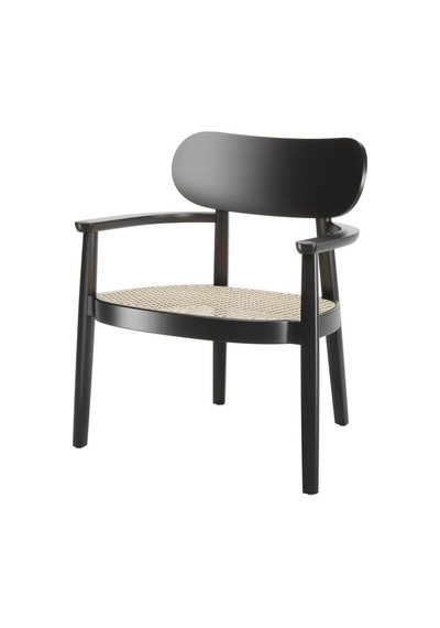 Thonet Lounge Sandalye, Sebastian Herkner Tasarımı, Sürdürülebilir Üretim, Yeşil Küre Sertifikalı Siyah