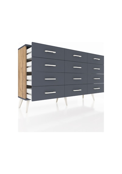 Arges Konsol 12 Çekmeceli 132x30x83 Çam-antrasit/antrasit Antrasit/antrasit Arges Konsol 12 Çekmeceli 132x30x83 Çam-antrasit/antrasit Antrasit/antrasit