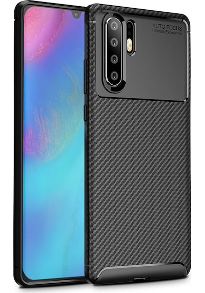 Huawei P30 Pro Kilif Karbon Tasarim Negro Silikon Kapak 405788192