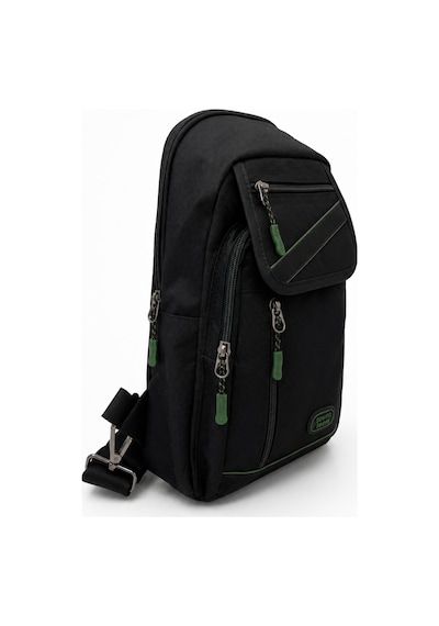Sanmorris Seventeen Unisex Büyük Boy Hafif Ve Dayanıklı Çapraz Askılı Body Bag Siyah-haki