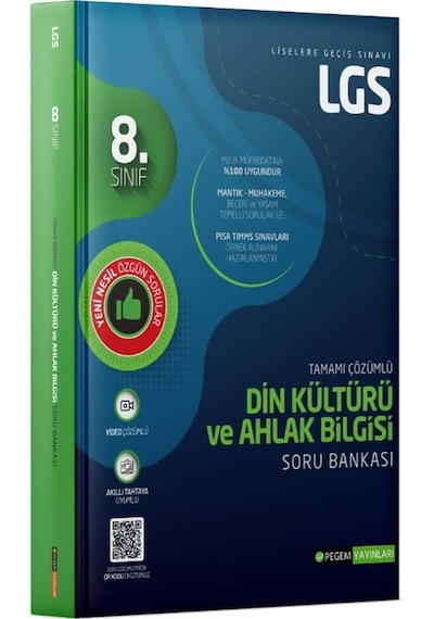 8.Sınıf LGS Din Kültürü ve Ahlak Bilgisi Soru Bankası- Pegem Akademi Yayıncılık
