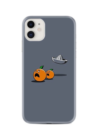 Iphone 14 Uyumlu Kılıf Resimli Desenli Baskılı Silikon Kılıf Orange Escape 1374