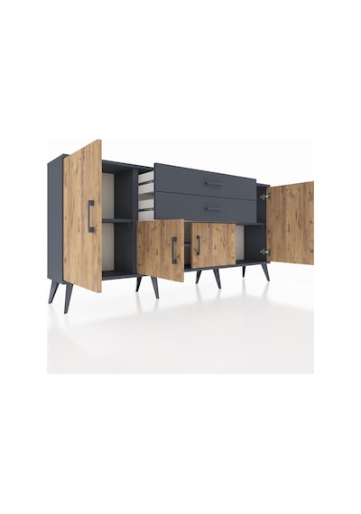 Arges Konsol 3 Raflı 2 Çekmeceli 4 Kapaklı 176x30x83 Antrasit-çam/antrasit Çam/antrasit Arges Konsol 3 Raflı 2 Çekmeceli 4 Kapaklı 176x30x83 Antrasit-çam/antrasit Çam/antrasit