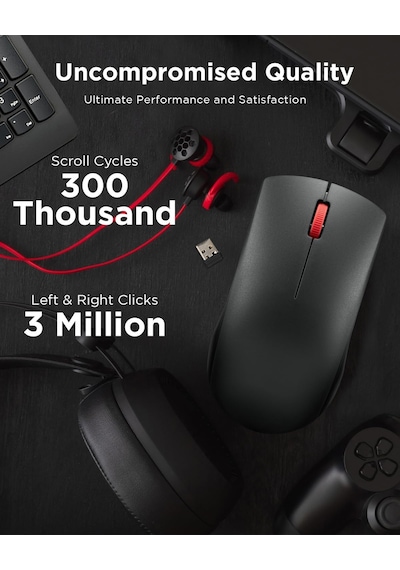 Lenovo Kablosuz Fare Wl150 - 2.4g Nano Usb-a Çok Yönlü Ergonomi