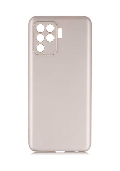 Noktaks - Oppo Uyumlu Oppo Reno 5 Lite - Kılıf Mat Renkli Esnek Premier Silikon Kapak - Saks Mavi