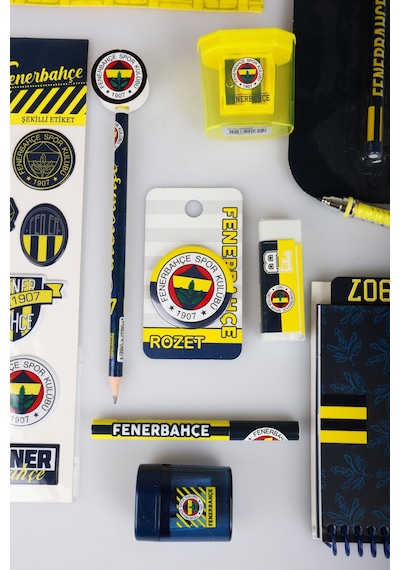 X Dekomus Lisanslı Fenerbahçe 20 Parça Kırtasiye Seti Sticker,bloknot Altın