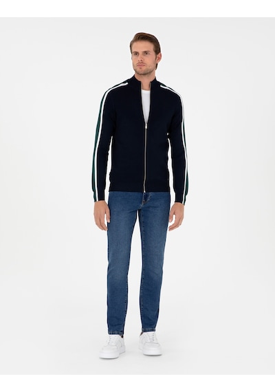 Pierre Cardin Erkek Lacivert Hırka Triko 50296447-vr033 Lacivert