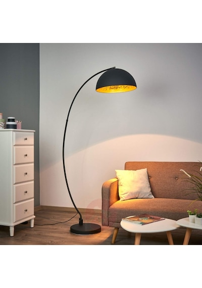 Riolight Retro Metal Lambader Köşe Lambası Şapka Çapı: 40Cm