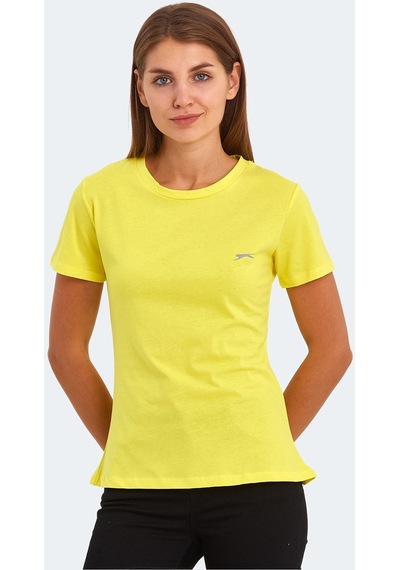 Slazenger KORNELI I Kadın Slim Fit Sarı Tişört