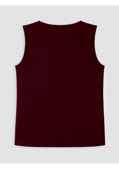 Lcw Comfort Bordo Matal Aplikeli Kadın Atlet