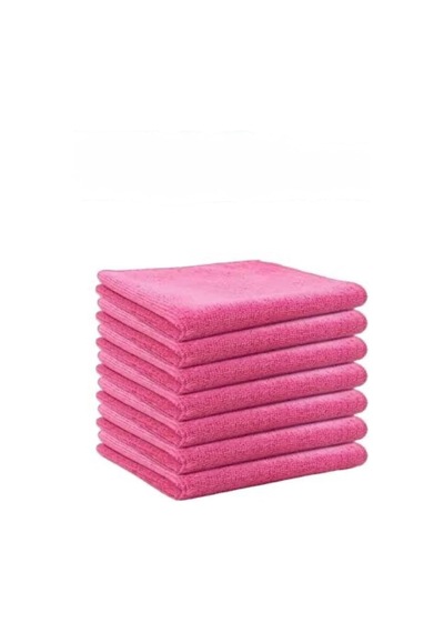 Premium Mikrofiber Temizlik Bezi, Pembe Renk, 20'li Paket, Çok Amaçlı Kullanım Belirtilmemiş