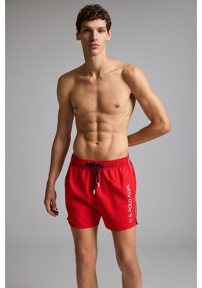 U.S. Polo Assn. Erkek Kırmızı Deniz Şortu 50322249-vr213 Rısk Red