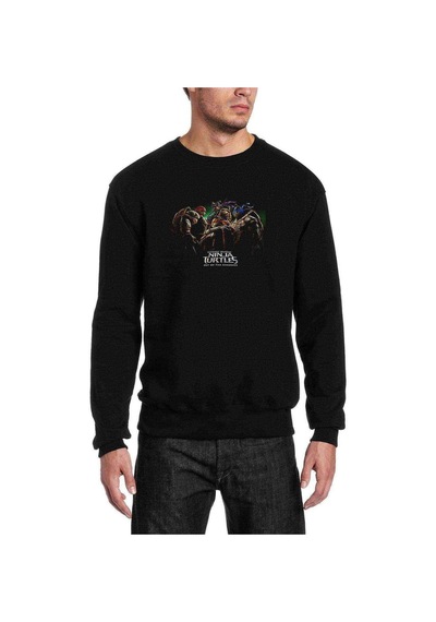 Ninja Turtles Teenage Mutant Baskılı Siyah Erkek Sweatshirt (528822261)