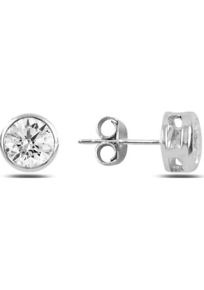 Brezza Lusso Jewelry Gümüş Zirkon Taşlı Bayan Gümüş Küpe