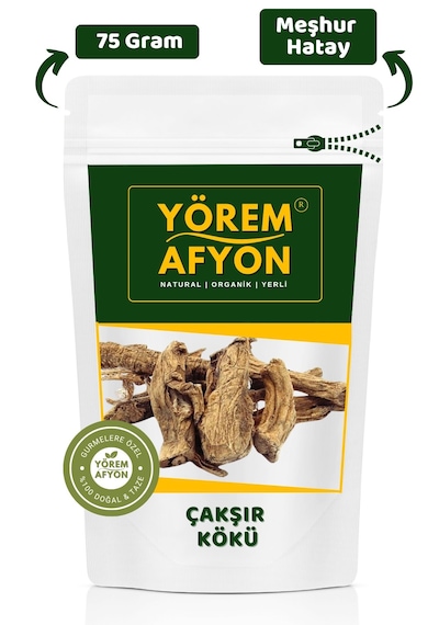 Yörem Afyon Meşhur Hatay Öğütülmüş Çakşır Otu Kökü, Hiltik, Şeytan Otu, Ferula 110gr.
