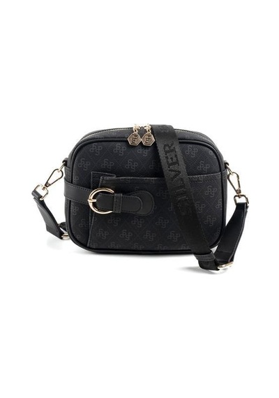 Silver Polo Sp1256 Kadın Çapraz Çanta Monogram Siyah-siyah