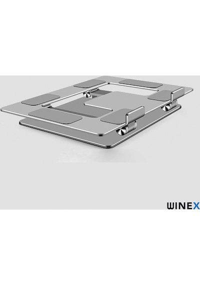 Winex Laptop Notebook Apple Uyumlu MacBook Alüminyum YükselticiTutucuStand Gri