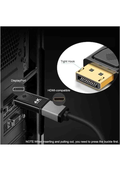 Alfais Zey Alfais 4946 4k Destekli Displayport Hdmı Çevirici Dönüştürücü Adaptör