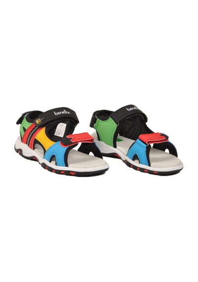 United Colors Of Benetton Çok Renkli Cırtlı Erkek Çocuk Sandalet Bnı-10188 F Multi
