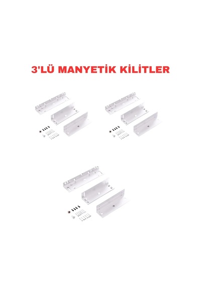 Sarkey Sr-180 Zl Aparat 180 Kg Manyetik Kilit Montaj Bağlantı Kiti 3 Adet
