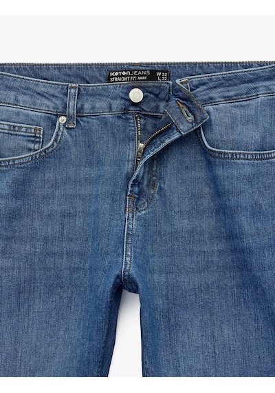 Koton Pamuklu Düz Paça Normal Bel Straight Fit Jean Pantolon - Mark Jean Orta İndigo 6sam40161nd Koton Pamuklu Düz Paça Normal Bel Straight Fit Jean Pantolon - Mark Jean Orta İndigo 6sam40161nd