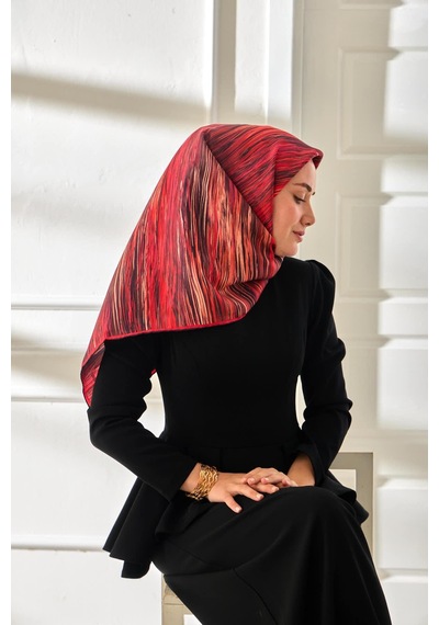 Silk Home Twill İpek Eşarp 11484-26 Kırmızı, Koyu Mor, Fuşya, Kahve, Yavruağzı