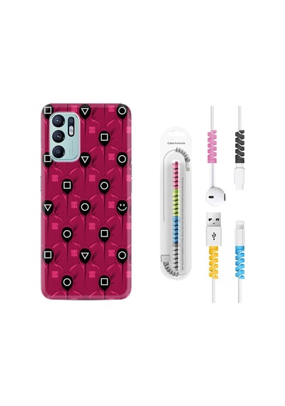 Oppo Reno6 Kılıf Kablo Koruyuculu Gamers 1823