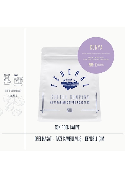 Federal X Hüüp Kenya Fermente Kahve 250 Gr Aeropress