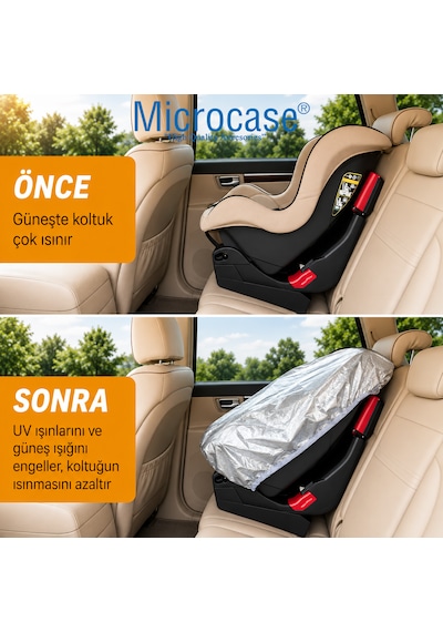 Microcase Universal Oto Çocuk Bebek Koltuğu Güneşlik Kir Toz Güneş Koruyucu Kılıf Al5641