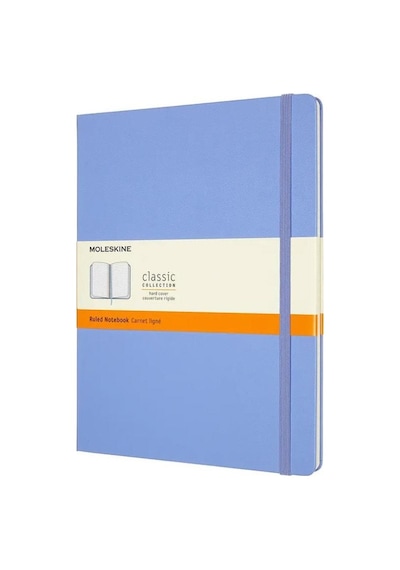 Moleskine Classic Sert Kapak Çizgili Defter 19x25 Hydrangea Blue