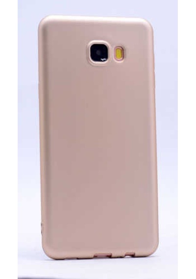 Samsung Uyumlu Galaxy C5 Kılıf Zore Premier Silikon Kapak Gold