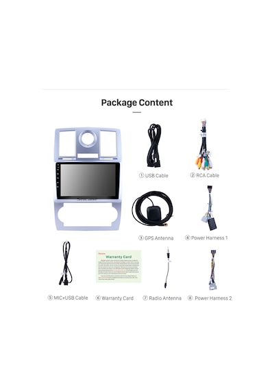 Chrysler C300 2005-2007 Multimedya Navigasyon Usb Kamera Carplayer 6 Ram