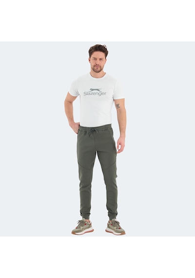 Slazenger VENOM Erkek Fermuar Cepli Dar Paça Haki Eşofman Altı