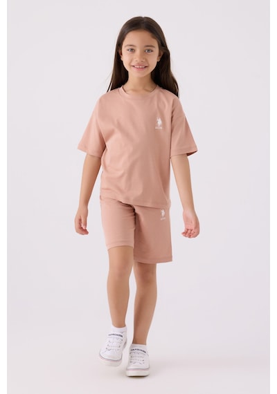 U.S. Polo Assn. U.s. Polo Assn Kız Çocuk Pembe Bermuda Takım 5274-43884 Pembe