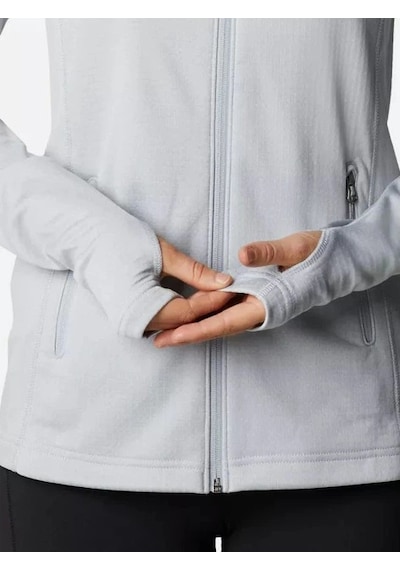 Columbia Park View Grid Fleece 1/2 Zip Kadın Polar Gri