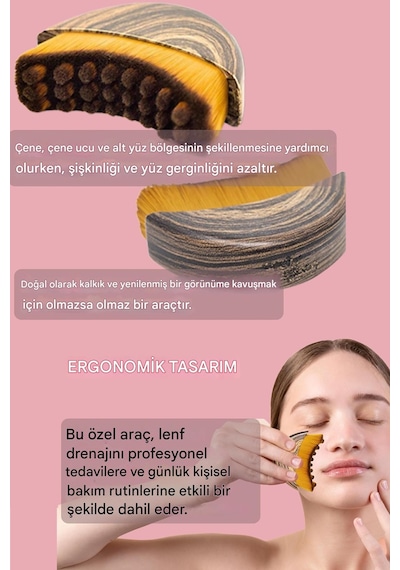Mucit Home Lenf Drenaj Ve Çene Şekillendirme Fırçası Çok Fonksiyonlu Yumuşak Masaj Aleti Gıdı Toparlayıcı