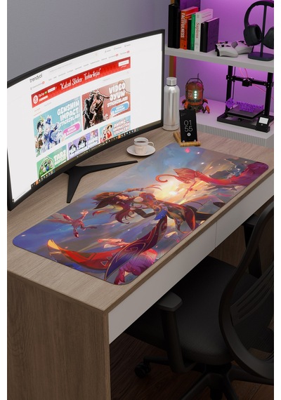 Chasca Genshin Impact Anime Gacha V2 - 90x40 Xxl Gaming Mouse Pad Fare Altlığı