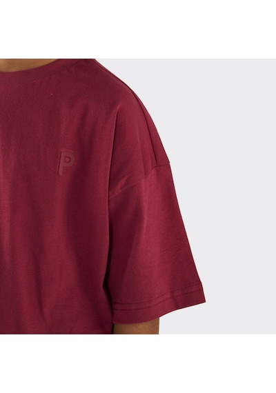 Unisex Çocuk Kısa Kollu Bordo Tişört 3886876 9931BK05001