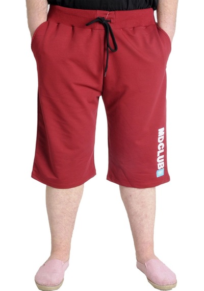 Mode Xl Büyük Beden Erkek Kapri Md Club 23508 Bordo 001