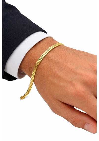 14 Ayar Unisex Klasik Bileklik Sarı Altın