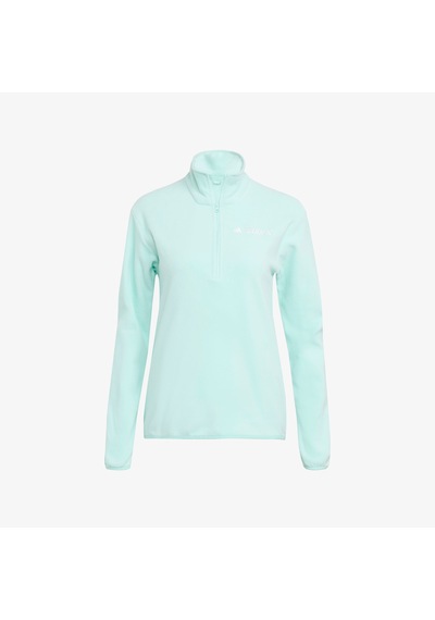 Adidas Multi Essentials 1-2 Zip Fleece Kadın Mavi Yürüyüş Polar Jm3118