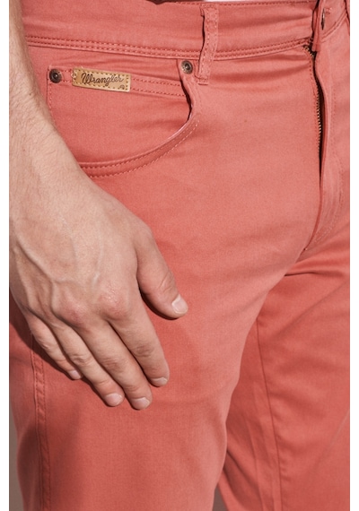Wrangler Erkek Texas Slim Fit Dar Kesim Normal Bel Kiremit Esnek Pantolon W12SEAXAP Gülkurusu