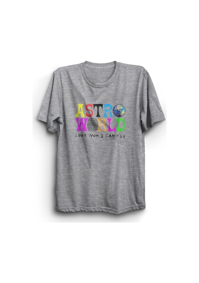 Travis Scott Astroworld Baskılı Tshirt 001