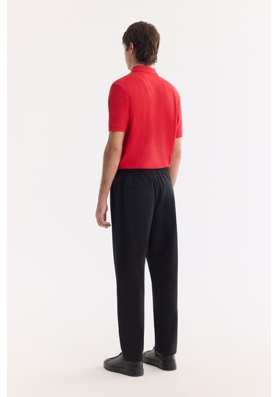 Avva Erkek Siyah Beli Lastikli Soft Touch Nefes Alan Relaxed Fit Pantolon A61y3038