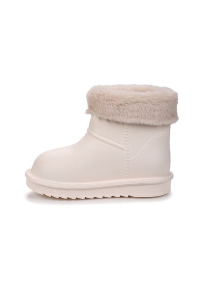 Kiko Kids Geta Su Geçirmez İçi Kürklü Kız Çocuk Eva Yağmur Kar Çizme Krem Krem