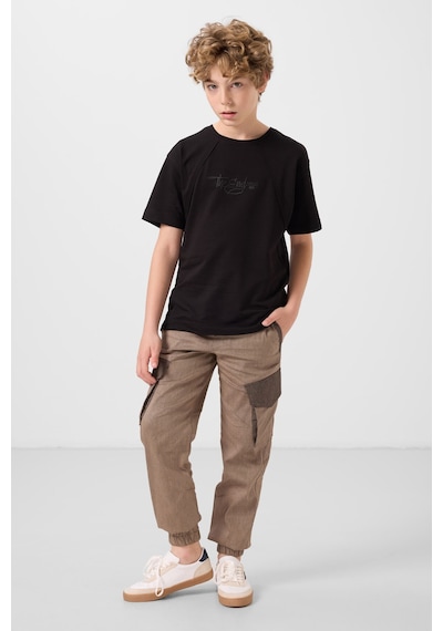 Tommy Life Camel Standart Fit Dokuma Hafif Esnek Chino Erkek Çocuk Pantolon - 11271 Camel