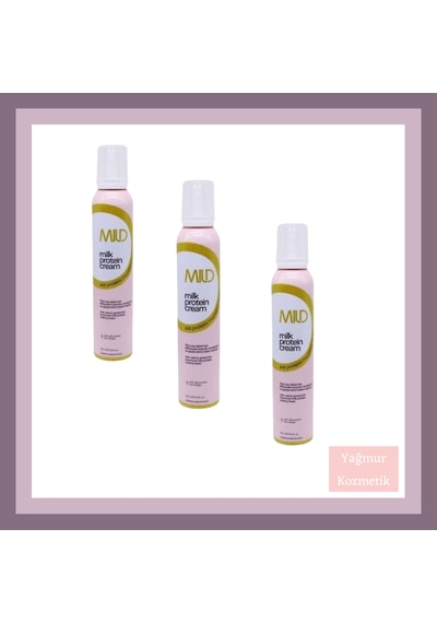 Mild Süt Proteinli Saç Bakım Köpüğü Milk Protein Cream 200mlx 200ml X 200ml 3lü Set