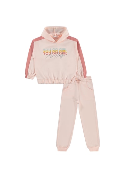 Civil Girls Kapşonlu 6-9 Yaş Eşofman Takımı - Pembe
