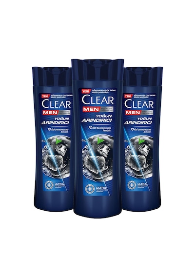 Clear Men Yoğun Arındırıcı Kepeğe Karşı Etkili Şampuan 3 x 350 ML